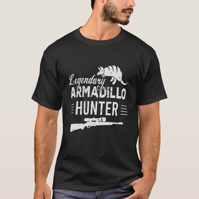 Gif: Proud Legendary Armadillo Hunter Hunter Hunte T Shirt (Framsida)