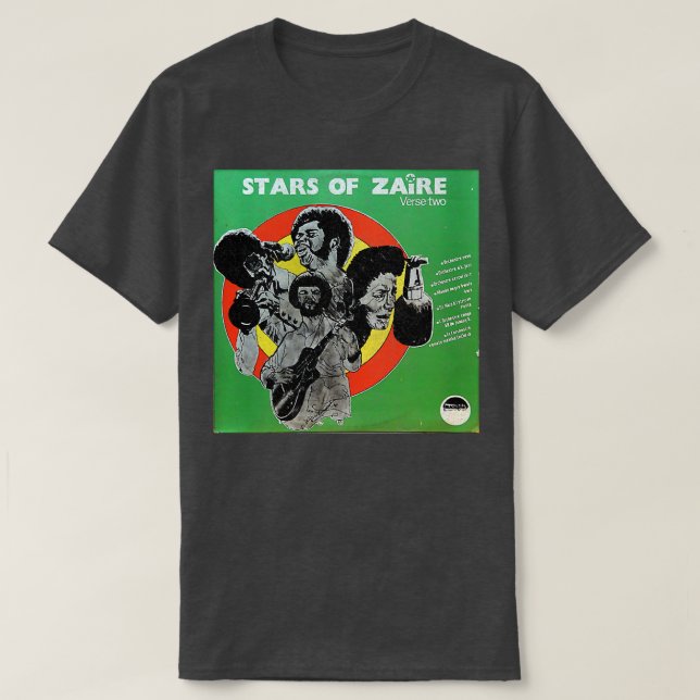 Gif-stjärnor av Zaire FadedStyle African Vinyl Rec T Shirt (Design framsida)