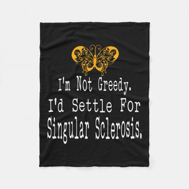 Gif-stöd för Många Sclerosis Awareness Butterfly S Fleecefilt (Framsidan)