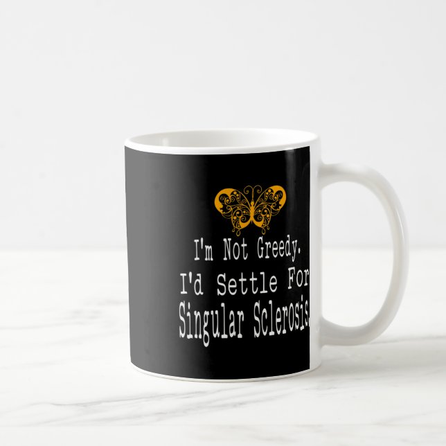 Gif-stöd för Många Sclerosis Awareness Butterfly S Kaffemugg (Höger)
