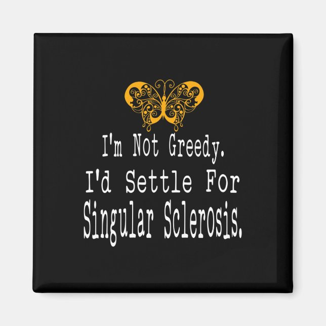 Gif-stöd för Många Sclerosis Awareness Butterfly S Magnet (Framsidan)