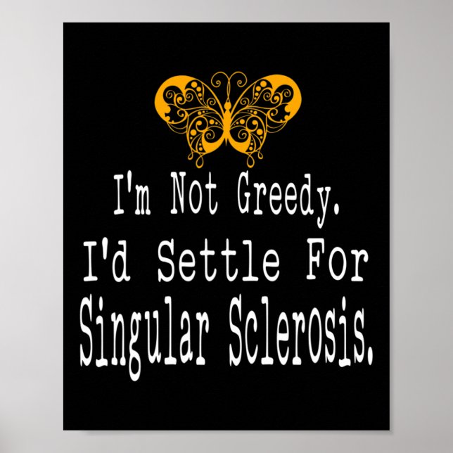 Gif-stöd för Många Sclerosis Awareness Butterfly S Poster (Framsidan)