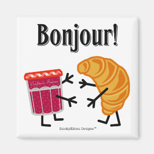 Giffel och sylt - Bonjour! Magnet