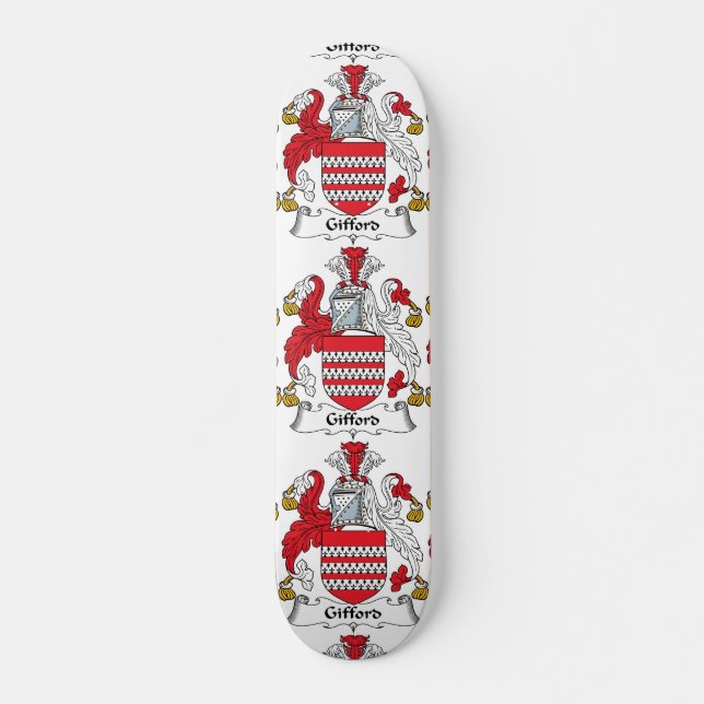 Gifford familjvapensköld mini skateboard bräda 18,5 cm (Framsida)