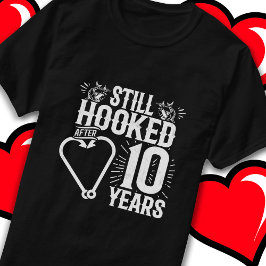 Gift 10 år med fiske - tio år t shirt