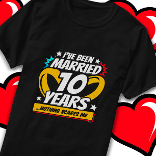 Gift 10-årsdagen för tio år sedan t shirt
