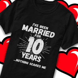 Gift 10-årsdagen för tio år sedan t shirt