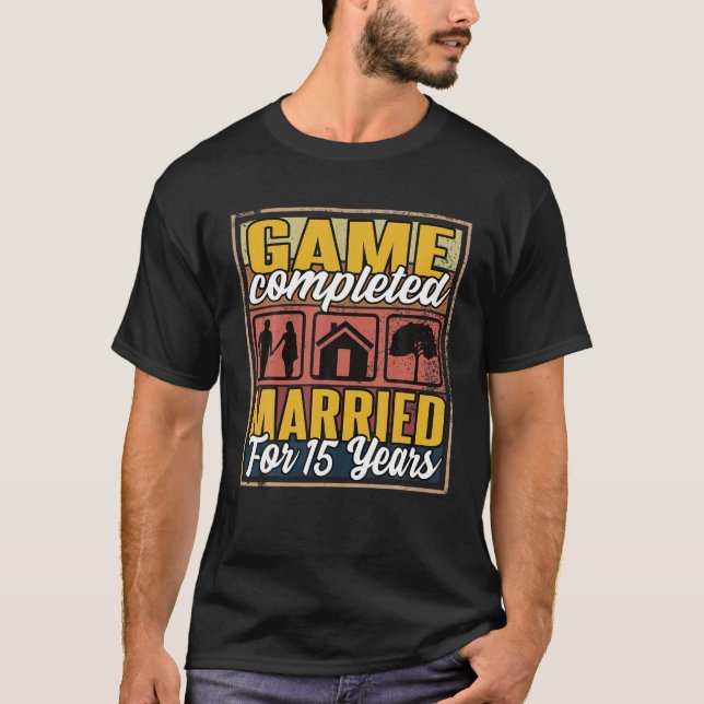 Gift 15 År I 15:e Bröllopet T Shirt (Framsida)
