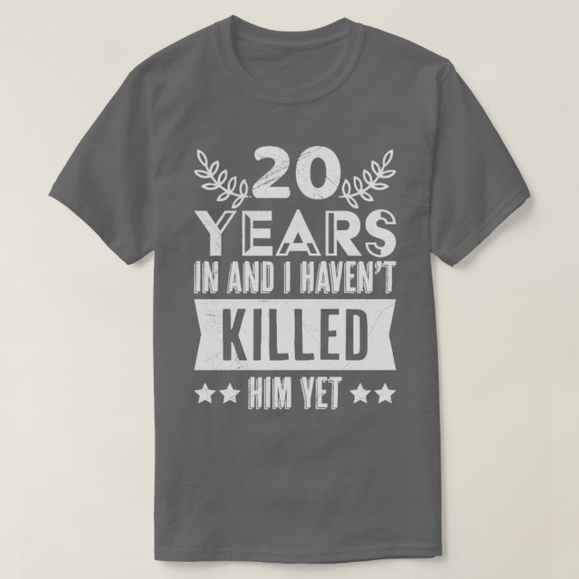 Gift 20 år 20 år sedan bröllop t shirt (Design framsida)