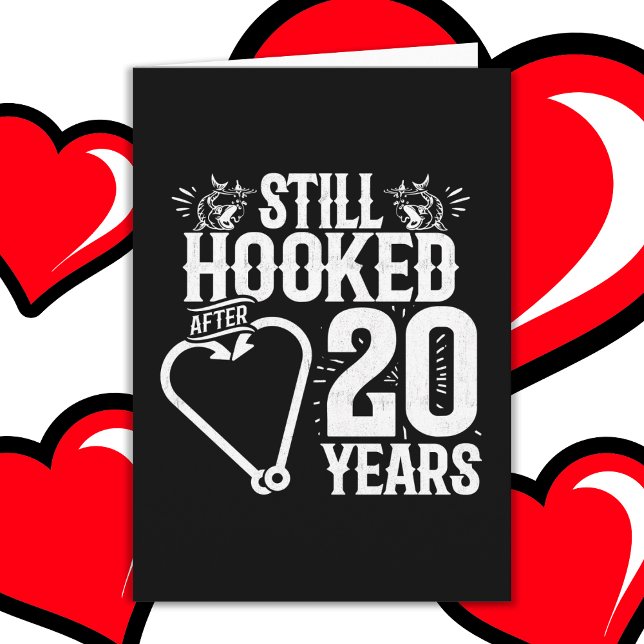 Gift 20 år med fiske - 20 år kort (Skapare uppladdad)
