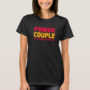 Gift 22-årshus Power Couple 22-årsjubileum T Shirt