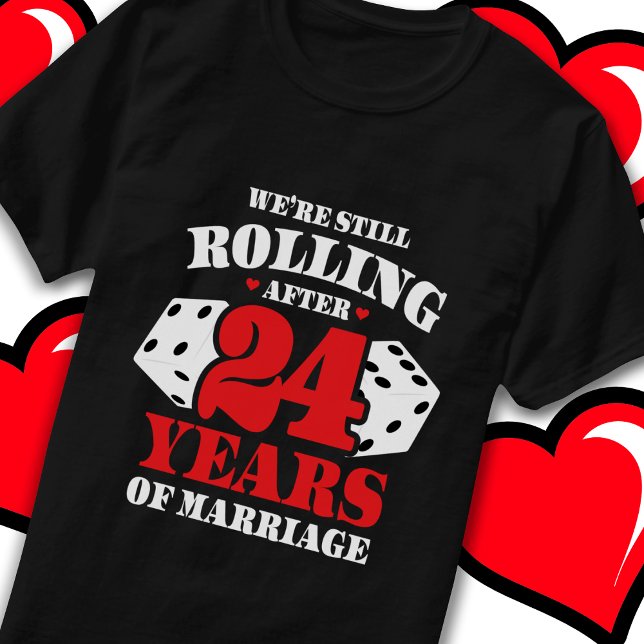 Gift 24 år Rolling Funny 24-årsdag T Shirt (Skapare uppladdad)