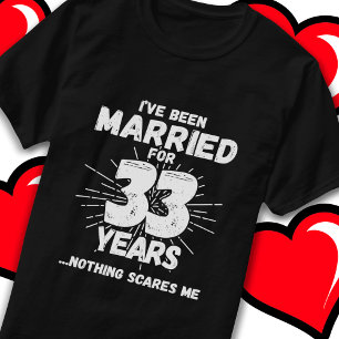 Gift 33-årsdag för lustig 33-årsdag Bröllop T Shirt
