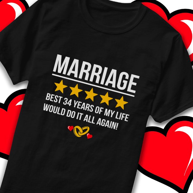 Gift 34 år Cute 34:e Bröllop-årsdagen T Shirt (Skapare uppladdad)