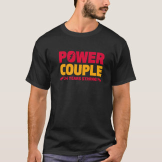 Gift 34-årshus Power Couple 34-årsjubileum T Shirt