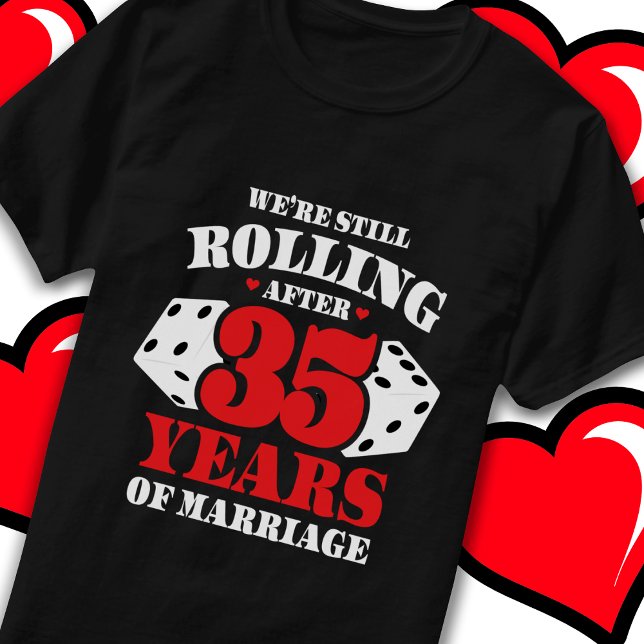 Gift 35 år Rolling Funny 35e-årsdag T Shirt (Skapare uppladdad)
