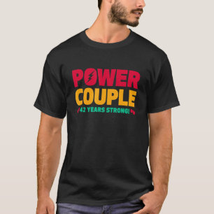 Gift 42-årshus Power Couple 42-årsjubileum T Shirt