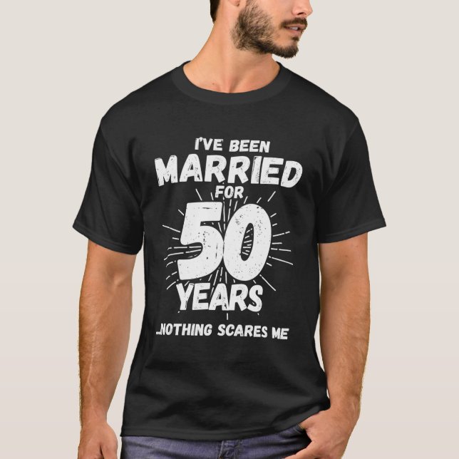 Gift 50 år 50 Bröllop-årsdagen T Shirt (Framsida)