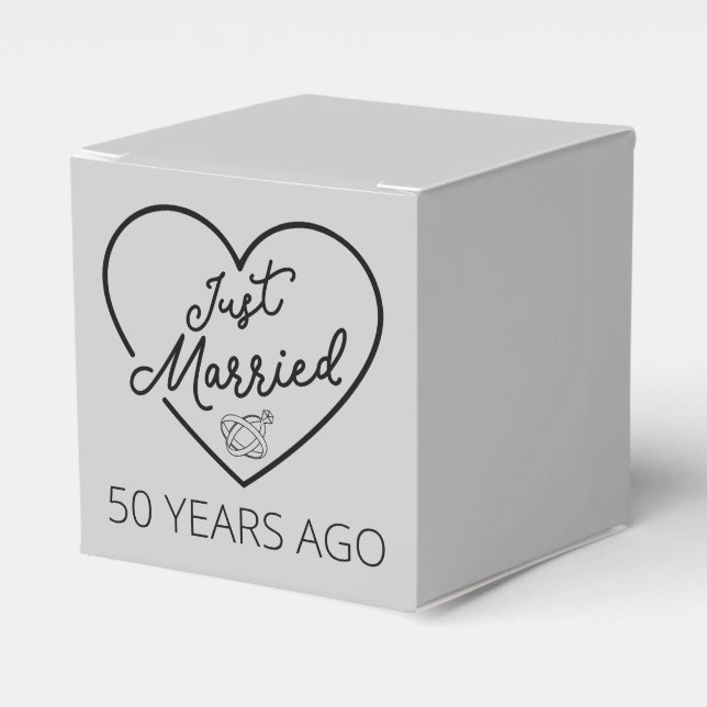 Gift 50 år efter bröllopet III Presentaskar (Framsidan Sidan)