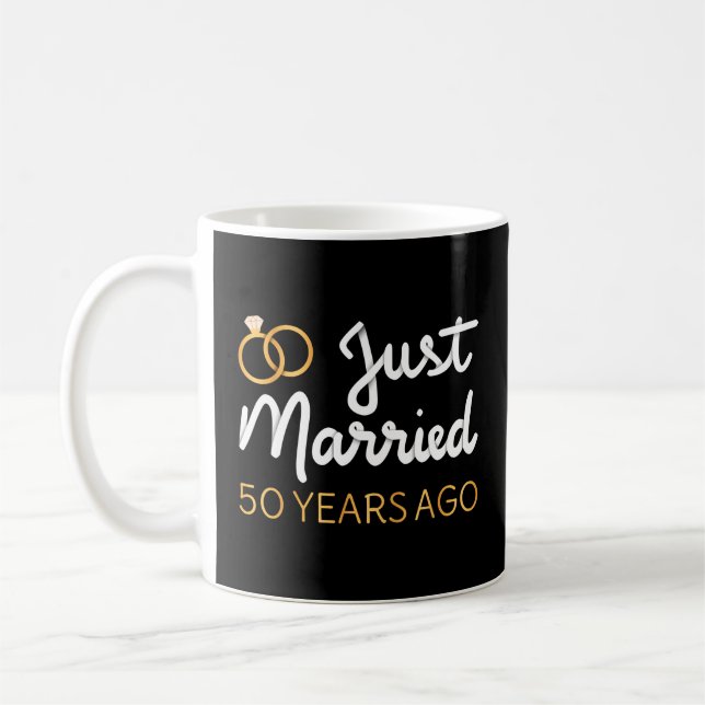 Gift 50 år efter bröllopet IV Kaffemugg (Vänster)