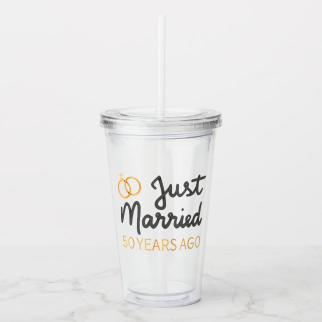 Gift 50 år efter bröllopet IV Take Away Mugg (Framsida)