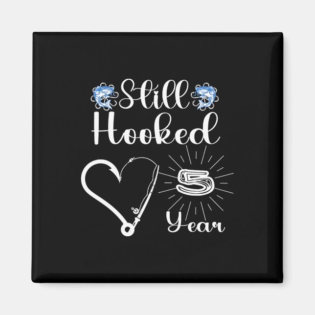 Gift 5 år - Fiskepar - 5 Bröllop Ann Magnet (Framsidan)