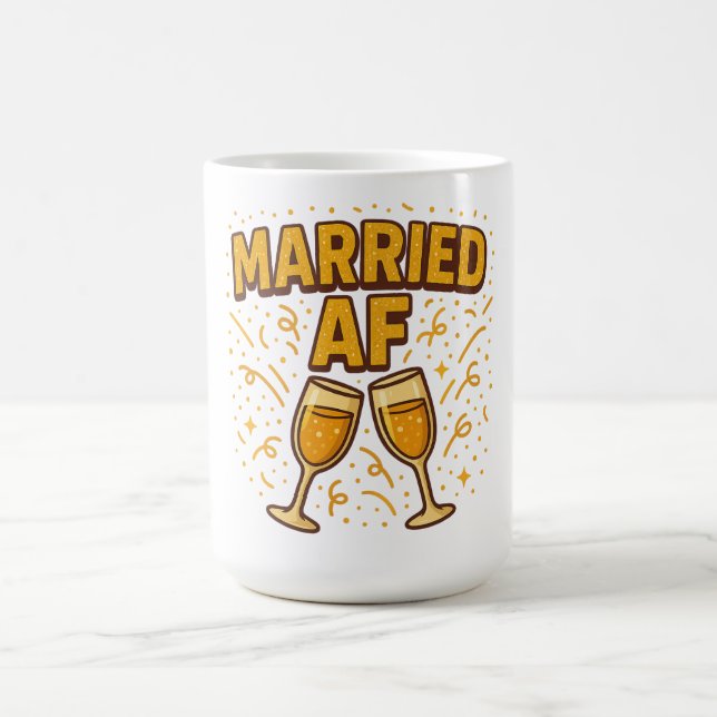 Gift AF Mugg – Roligt Nybröllopspresent, Nygifta (Center)