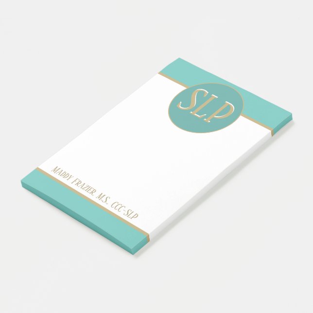 Gift! Anpassad Tal-patolog bokför anteckningar Post-it Block (Vinklad)