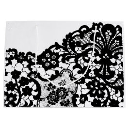 GIFT BAG BLACK OCH WHITE SNÖRE