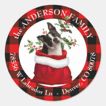 Gift Bag Boston Terrier Play Ram Returadress