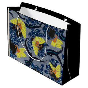 GIFT BAG CHINESE BUTTERFLY MÖNSTER BLUE OCH BLACK