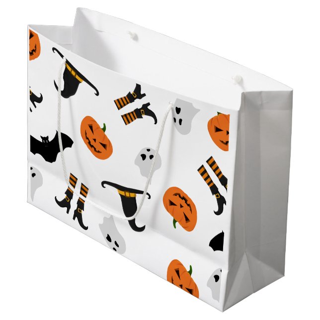 Gift Bag Design med Halloween Mönster (Framsidan Vinklad)