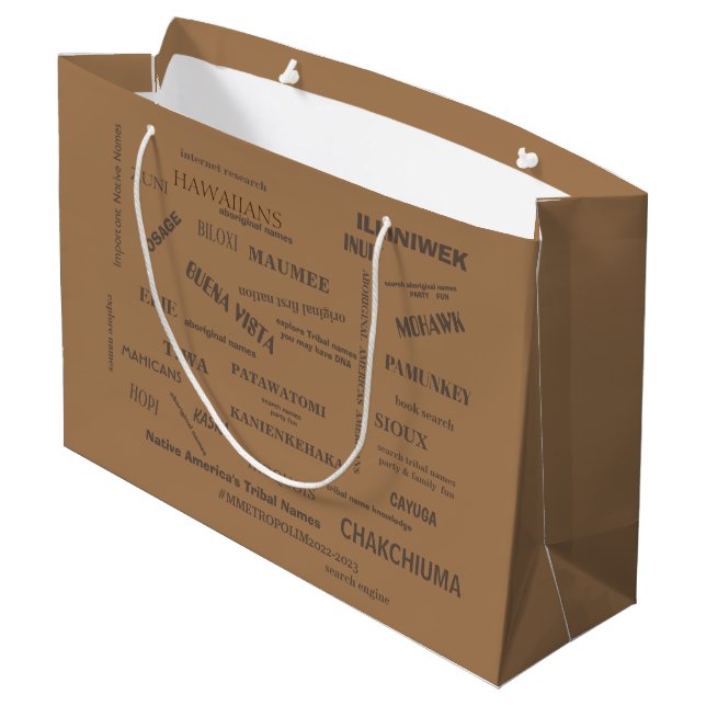 Gift Bag/First Nation Tribal Namn/mmetropolit (Baksidan Vinklad)