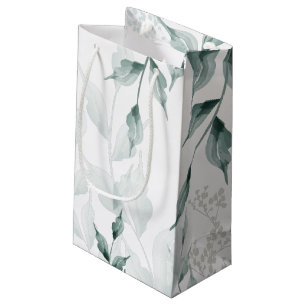 Gift Bag Grayed Jade Grönt Botanical