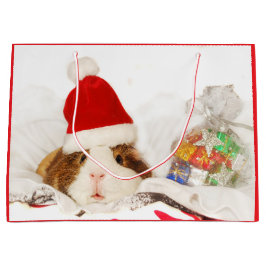 Gift Bag GUINEA GRIS IN A SANTA HAT