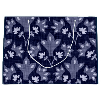 GIFT BAG JAPANESE ABSTRAKT BLOMMÖNSTER IN BLUE