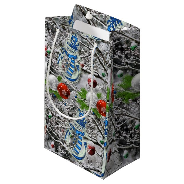 Gift Bag jul Snögubbe (Framsidan Vinklad)