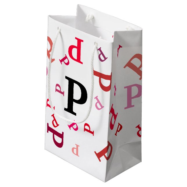 Gift Bag - Jumered Brev på  och Pinks (Baksidan Vinklad)