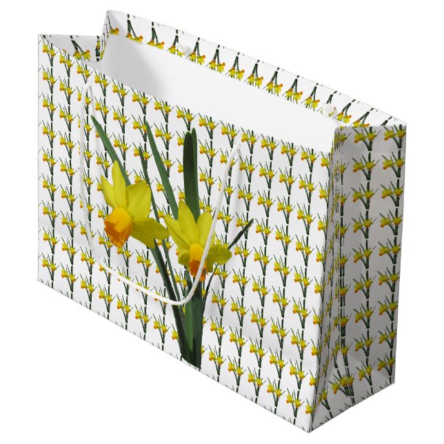 Gift Bag (LG) - Daffodil-Blommar (Framsidan Vinklad)
