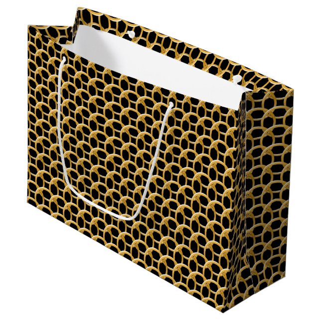 Gift Bag (LG) - Golden chain Mail Mail (Framsidan Vinklad)