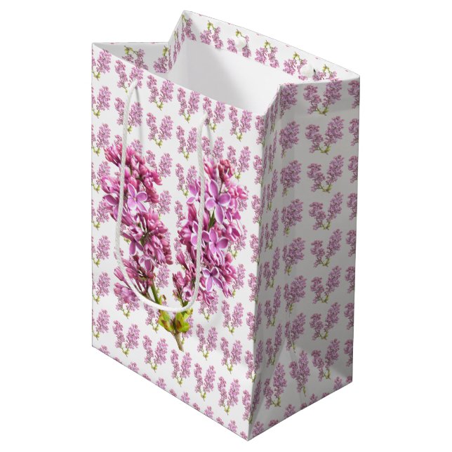 Gift Bag - Lilac-Blommar (Framsidan Vinklad)