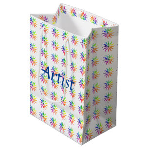 Gift Bag - Många Färg Hjul med text