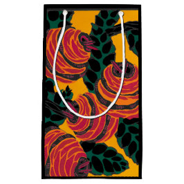 GIFT BAG MED ANTIQUE CHINESE MÖNSTER I GULT