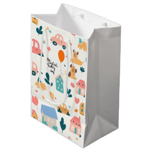 Gift Bag med enkel färgstark mönster