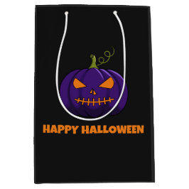 Gift Bag med Lila Pumpkin, Happy halloween