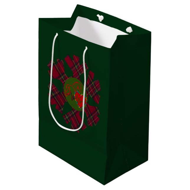 Gift Bag Plaid Snowflake  (Framsidan Vinklad)