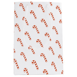 Gift Bag - Röda och vita Polkagrisar