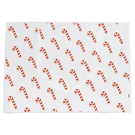 Gift Bag - Röda och vita Polkagrisar (LRG)