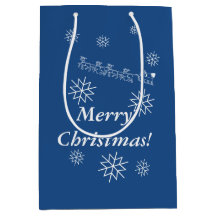 Gift Bag - Santa and Sleigh i Snö