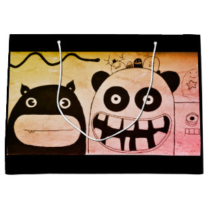 Gift Bag - stor, LYCKLIG MONSTER